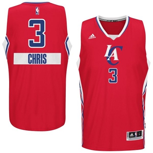 Chris Paul Authentic In Red Adidas NBA Los Angeles Clippers 2014-15 Christmas Day #3 Men's Jersey - Click Image to Close