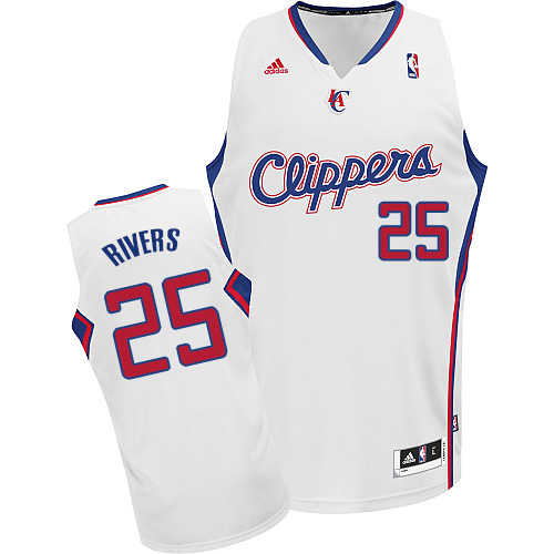 Austin Rivers Swingman In White Adidas NBA Los Angeles Clippers #25 Men's Home Jersey - Click Image to Close