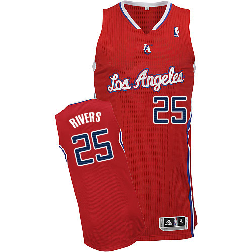 Austin Rivers Authentic In Red Adidas NBA Los Angeles Clippers #25 Men's Road Jersey - Click Image to Close
