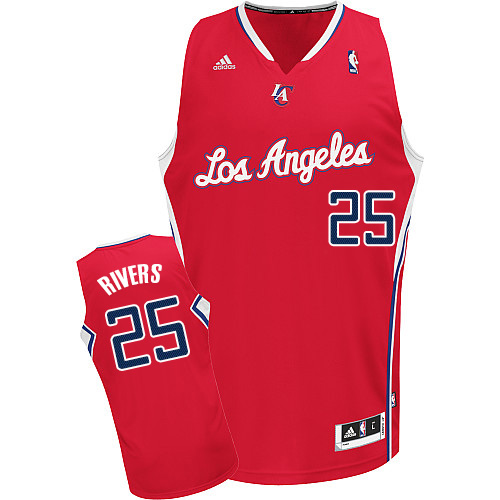 Austin Rivers Swingman In Red Adidas NBA Los Angeles Clippers #25 Men's Road Jersey