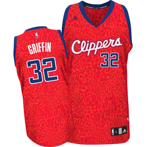 Blake Griffin Authentic In Red Adidas NBA Los Angeles Clippers Crazy Light #32 Men's Jersey