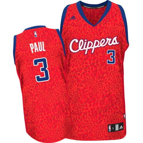 Chris Paul Authentic In Red Adidas NBA Los Angeles Clippers Crazy Light #3 Men's Jersey