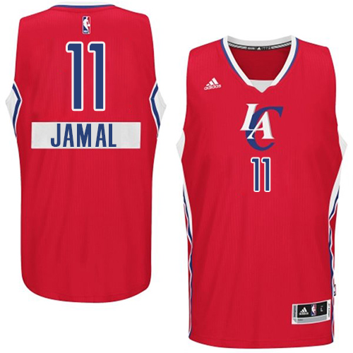 Jamal Crawford Authentic In Red Adidas NBA Los Angeles Clippers 2014-15 Christmas Day #11 Men's Jersey
