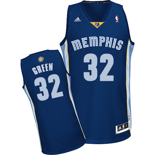 Jeff Green Swingman In Navy Blue Adidas NBA Memphis Grizzlies #32 Men's Road Jersey - Click Image to Close