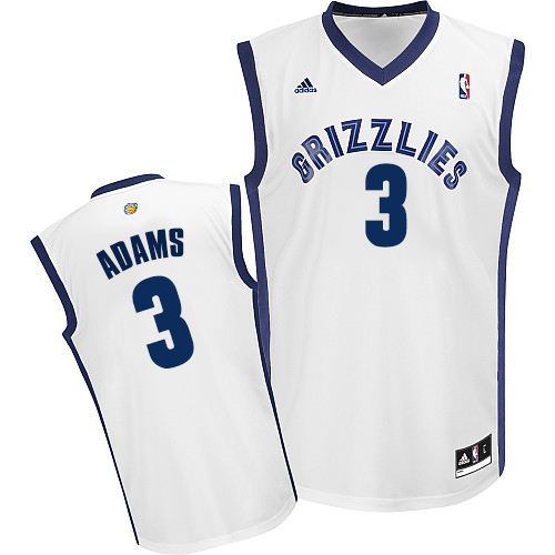 Jordan Adams Swingman In White Adidas NBA Memphis Grizzlies #3 Men's Home Jersey - Click Image to Close
