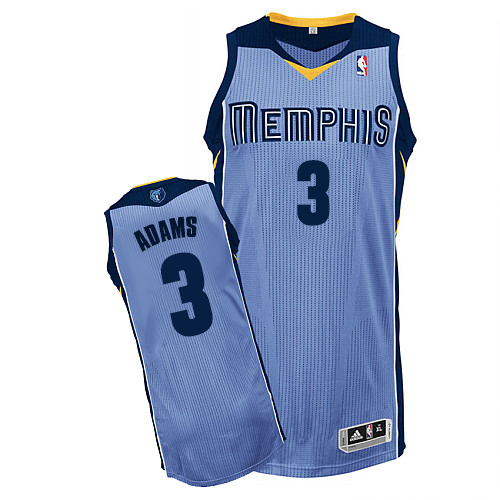 Jordan Adams Authentic In Light Blue Adidas NBA Memphis Grizzlies #3 Men's Alternate Jersey - Click Image to Close