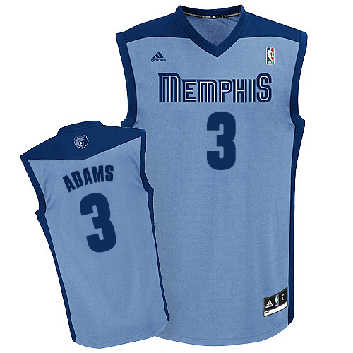 Jordan Adams Swingman In Light Blue Adidas NBA Memphis Grizzlies #3 Men's Alternate Jersey - Click Image to Close