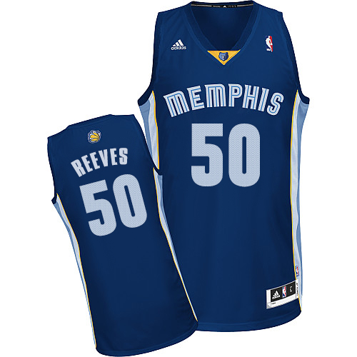 Bryant Reeves Swingman In Navy Blue Adidas NBA Memphis Grizzlies #50 Men's Road Jersey - Click Image to Close
