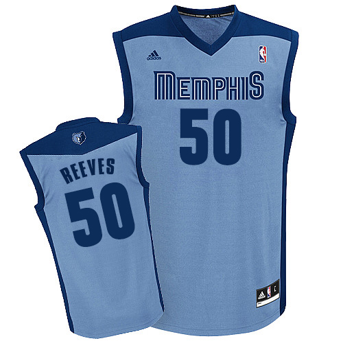 Bryant Reeves Swingman In Light Blue Adidas NBA Memphis Grizzlies #50 Men's Alternate Jersey - Click Image to Close