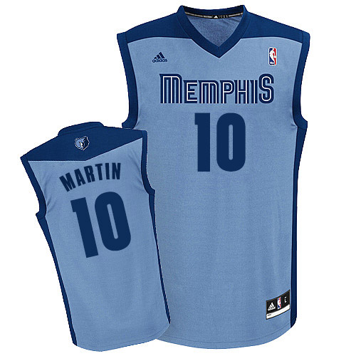 Jarell Martin Swingman In Light Blue Adidas NBA Memphis Grizzlies #10 Men's Alternate Jersey - Click Image to Close