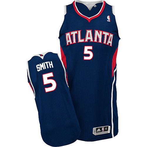 Josh Smith Swingman In Navy Blue Adidas NBA Atlanta Hawks #5 Men's Road Jersey - Click Image to Close