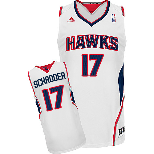 Dennis Schroder Swingman In White Adidas NBA Atlanta Hawks #17 Men's Home Jersey - Click Image to Close