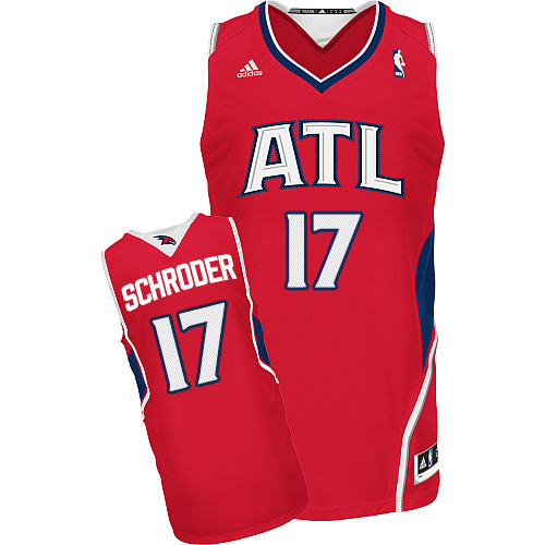Dennis Schroder Swingman In Red Adidas NBA Atlanta Hawks #17 Men's Alternate Jersey - Click Image to Close