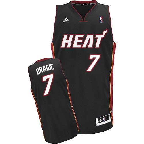 Goran Dragic Swingman In Black Adidas NBA Miami Heat #7 Men's Road Jersey - Click Image to Close