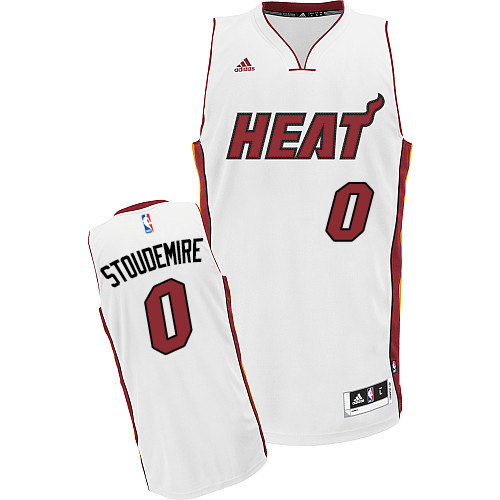 Amar'e Stoudemire Swingman In White Adidas NBA Miami Heat #0 Youth Home Jersey - Click Image to Close