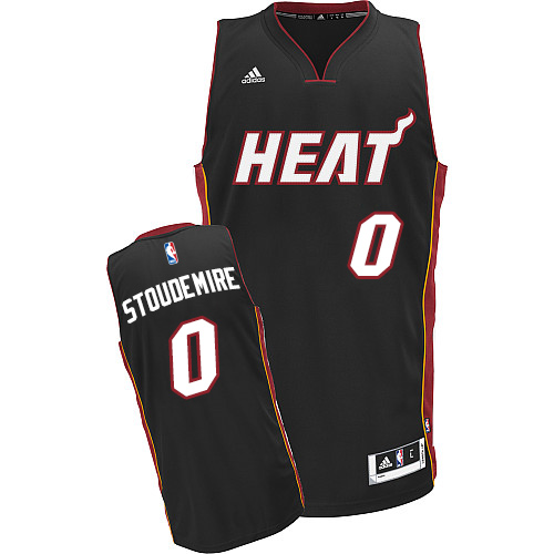 Amar'e Stoudemire Swingman In Black Adidas NBA Miami Heat #0 Youth Road Jersey - Click Image to Close