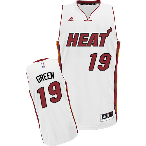 Gerald Green Swingman In White Adidas NBA Miami Heat #19 Youth Home Jersey - Click Image to Close