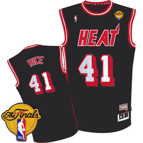 Glen Rice Authentic In Black Adidas NBA Finals Miami Heat ABA Hardwood Classic #41 Men's Jersey - Click Image to Close