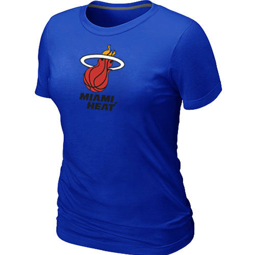 Miami Heat Big & Tall Women's Primary Logo T-Shirt - Blue - Click Image to Close