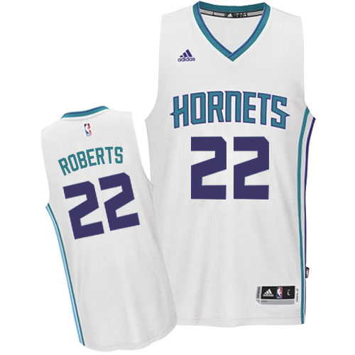 Brian Roberts Authentic In White Adidas NBA Charlotte Hornets #22 Men's Home Jersey - Click Image to Close