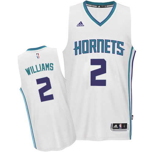 Marvin Williams Swingman In White Adidas NBA Charlotte Hornets #2 Men's Home Jersey - Click Image to Close