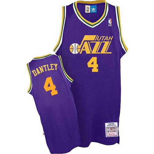 Adrian Dantley Authentic In Purple Adidas NBA Utah Jazz #4 Men's Throwback Jersey