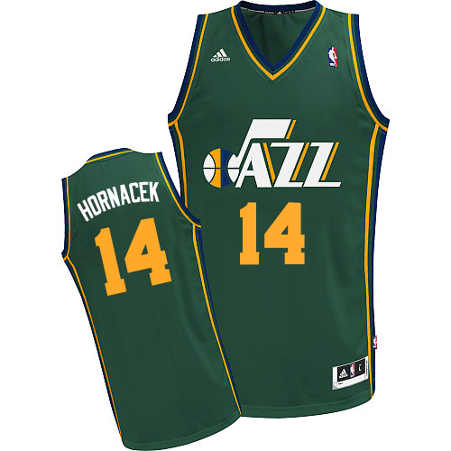 Jeff Hornacek Swingman In Green Adidas NBA Utah Jazz #14 Men's Alternate Jersey