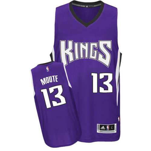 Luc Mbah a Moute Authentic In Purple Adidas NBA Sacramento Kings #13 Men's Road Jersey