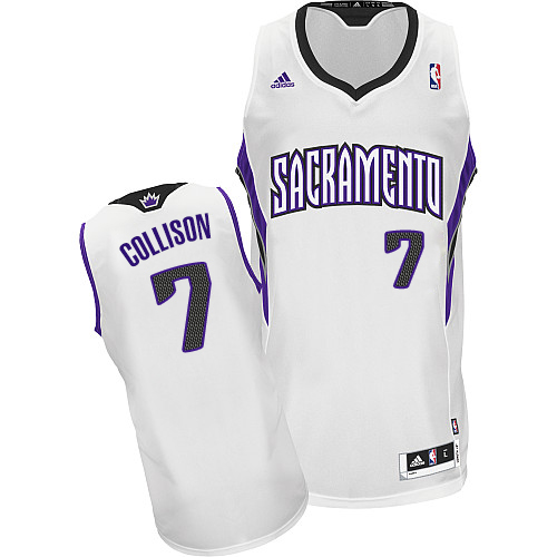 Darren Collison Swingman In White Adidas NBA Sacramento Kings #7 Men's Home Jersey