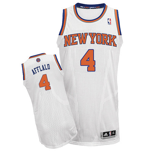 Arron Afflalo Authentic In White Adidas NBA New York Knicks #4 Men's Home Jersey - Click Image to Close
