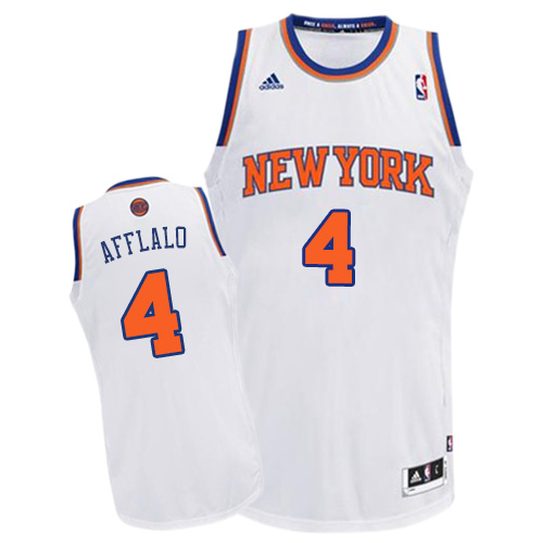 Arron Afflalo Swingman In White Adidas NBA New York Knicks #4 Men's Home Jersey - Click Image to Close