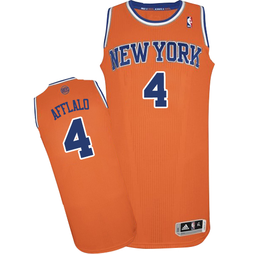 Arron Afflalo Authentic In Orange Adidas NBA New York Knicks #4 Men's Alternate Jersey