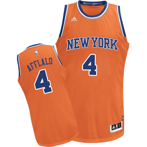 Arron Afflalo Swingman In Orange Adidas NBA New York Knicks #4 Men's Alternate Jersey