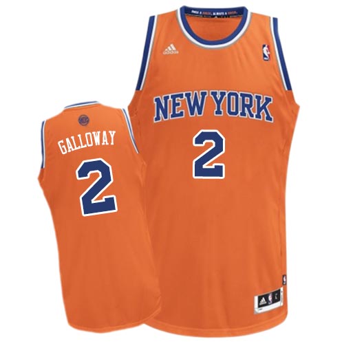 Langston Galloway Swingman In Orange Adidas NBA New York Knicks #2 Men's Alternate Jersey - Click Image to Close