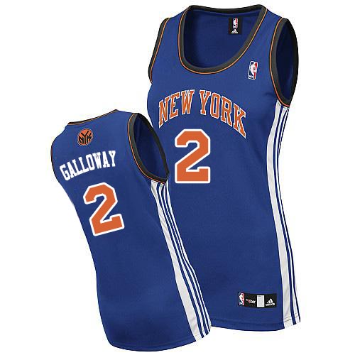 Langston Galloway Authentic In Royal Blue Adidas NBA New York Knicks #2 Women's Road Jersey - Click Image to Close