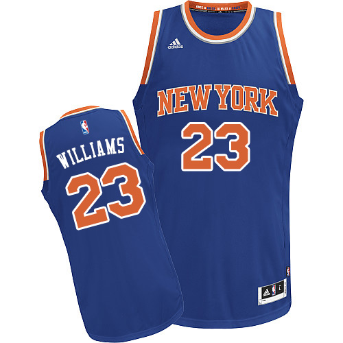 Derrick Williams Swingman In Royal Blue Adidas NBA New York Knicks #23 Men's Road Jersey