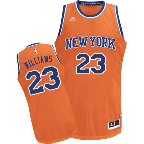 Derrick Williams Swingman In Orange Adidas NBA New York Knicks #23 Men's Alternate Jersey - Click Image to Close