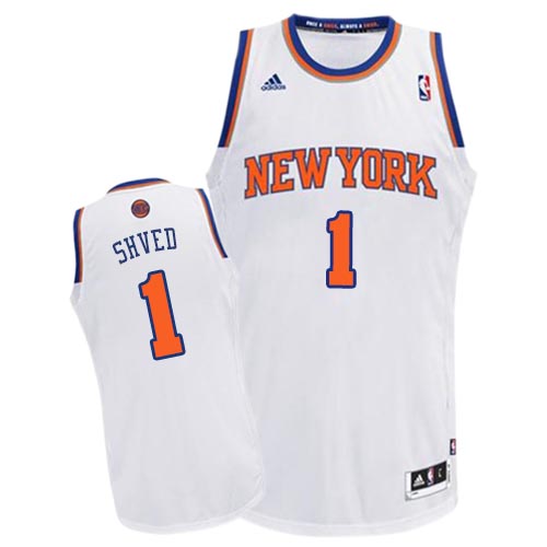 Alexey Shved Swingman In White Adidas NBA New York Knicks #1 Men's Home Jersey