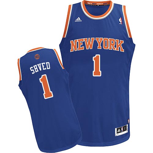 Alexey Shved Swingman In Royal Blue Adidas NBA New York Knicks #1 Men's Road Jersey - Click Image to Close