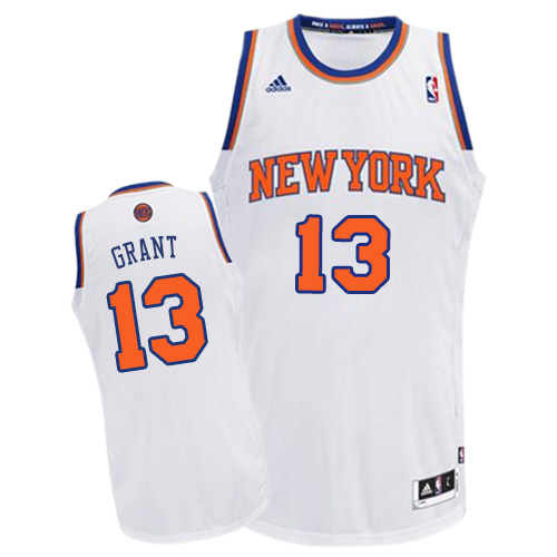 Jerian Grant Swingman In White Adidas NBA New York Knicks #13 Men's Home Jersey - Click Image to Close