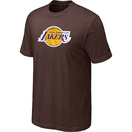 Los Angeles Lakers Big & Tall Short Sleeve T-Shirt - Brown - Click Image to Close