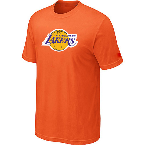 Los Angeles Lakers Big & Tall Short Sleeve T-Shirt - Orange - Click Image to Close