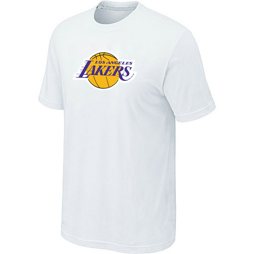 Los Angeles Lakers Big & Tall Short Sleeve T-Shirt - White - Click Image to Close