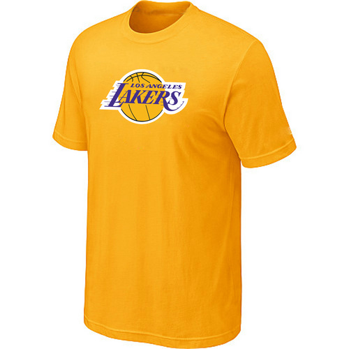 Los Angeles Lakers Big & Tall Short Sleeve T-Shirt - Yellow - Click Image to Close