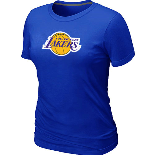 Los Angeles Lakers Big & Tall Women's Primary Logo T-Shirt - Blue - Click Image to Close