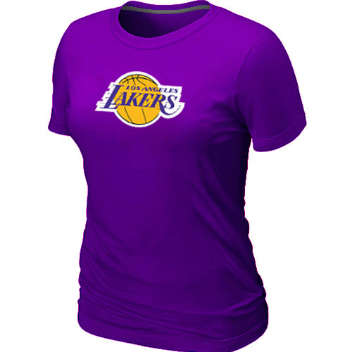 Los Angeles Lakers Big & Tall Women's Primary Logo T-Shirt - Purple - Click Image to Close