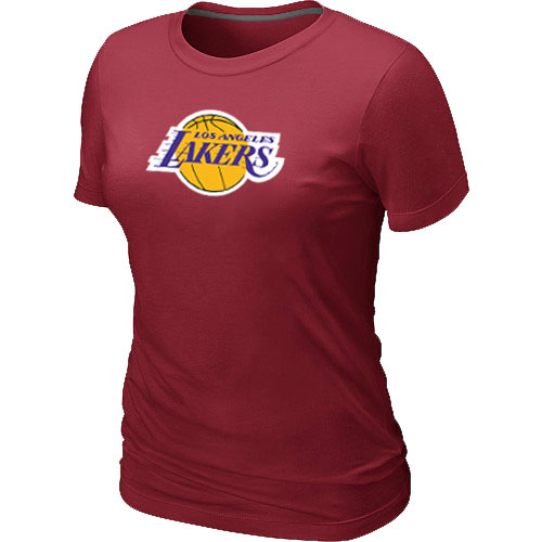 Los Angeles Lakers Big & Tall Women's Primary Logo T-Shirt - Red - Click Image to Close