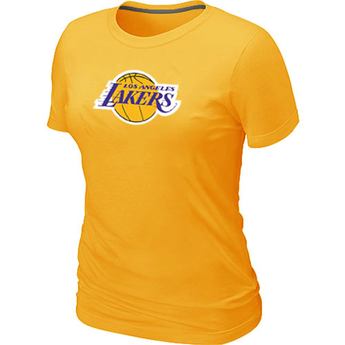 Los Angeles Lakers Big & Tall Women's Primary Logo T-Shirt - Orange - Click Image to Close