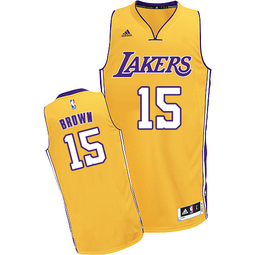 Jabari Brown Swingman In Gold Adidas NBA Los Angeles Lakers #15 Men's Home Jersey