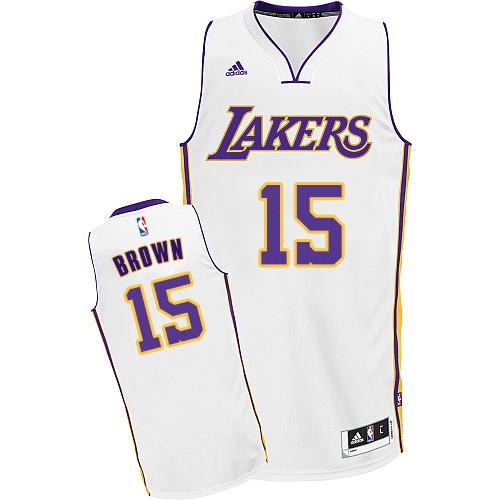 Jabari Brown Swingman In White Adidas NBA Los Angeles Lakers #15 Men's Alternate Jersey